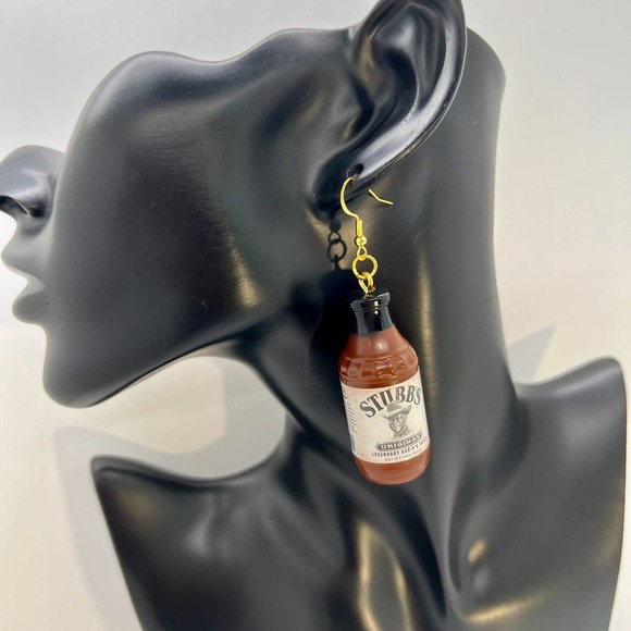 BBQ Earrings - Stubb’s BBQ Sauce - Barbecue Earrings - Mini Brands Earrings - Picture 7 of 7